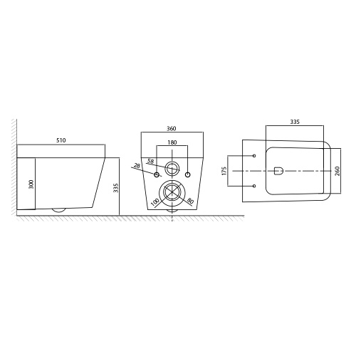Унитаз подвесной WesnaArt Kubus 205-KUB13 белый с сиденьем микролифт безободковый каскадный смыв - фото 2
