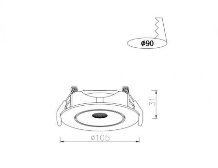 Светильник встраиваемый Arte Lamp KAUS (КАУС) A4762PL-1WH