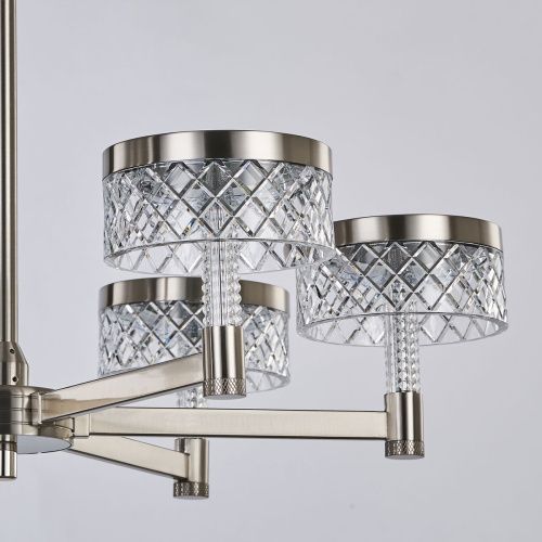 Люстра на штанге Delight Collection Diamond cut (Диамонд цут) MD21020075-8B satin nickel - фото 3