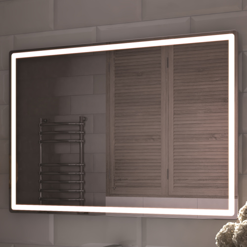 Зеркало с подсветкой VIGO Geometry Comfort 64 100х70 цвет белый - фото 3