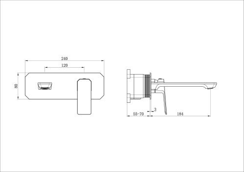 Смеситель для раковины Wonzon & Woghand DIAMOND WW-88869011-BN встраиваемый в стену никель - фото 2