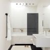 Душевая шторка на ванну Maybah Glass MGV-81-1у 70х140 стекло тонированное профиль белый ориентация универсальная
