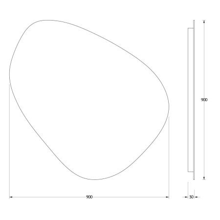 Зеркало с подсветкой Evoform Ledshine BY 2576 90х90 подвесное