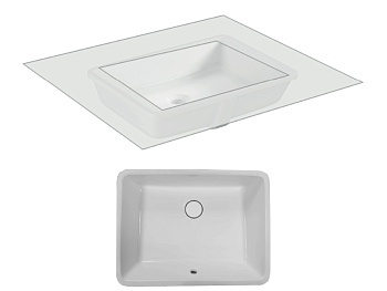 Раковина из санфаянса Hatria BAHIA_13 BH0500380010TU0 50х38 встраиваемая цвет белый без отверстий под смеситель