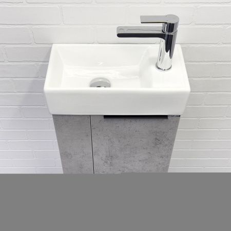 Тумба с раковиной Comforty Асти 00-00013669CF 40х20 подвесная цвет серый