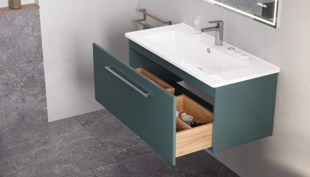 Тумба под раковину Velvex POSSE tpPOS.105.1Y-235 100х50 подвесная цвет зеленый