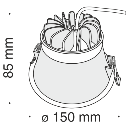 Светильник встраиваемый Maytoni Technical Stella DL039-L15W3K
