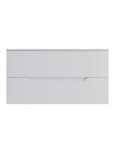 Тумба под раковину Orange Line Li-100TuwMDF 101х46х54 подвесная цвет белый - фото 2