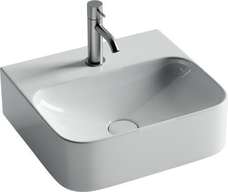 Раковина из сантехнического фарфора Ceramica Nova AURA CN2005 40х40 подвесная цвет белый 1 отверстие под смеситель