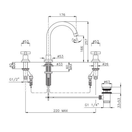 Смеситель Nicolazzi Kartell 2208CR29 на раковину хром