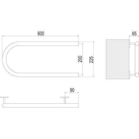 Полотенцесушитель электрический Terminus 4620768883941 60х25 хром