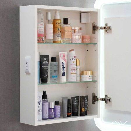 Зеркало-шкаф Alavann Cosmetic ALV1041001 60х80 подвесной цвет белый