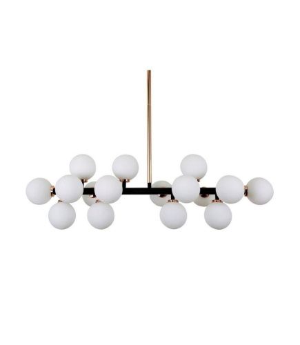 Люстра на штанге Lumina Deco Marsiada (Марсиада) LDP 6033-16 BK+GD - фото 2