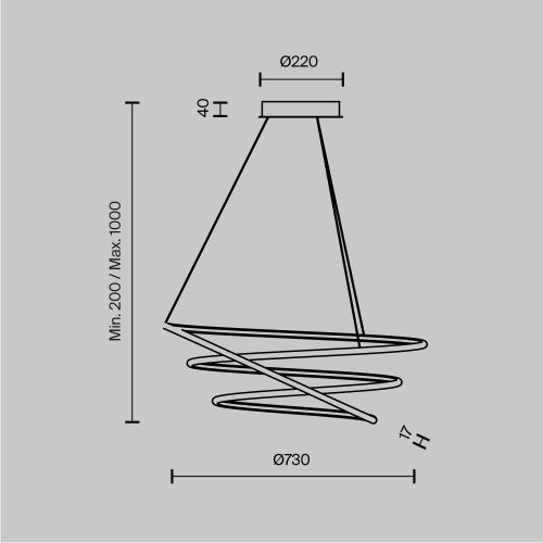 Светильник подвесной Maytoni Nola Modern MOD100PL-L88BSK1 - фото 2