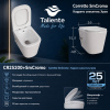 Унитаз подвесной Taliente Correto CR25200+SMcromo белый с сиденьем микролифт безободковый душевой смыв