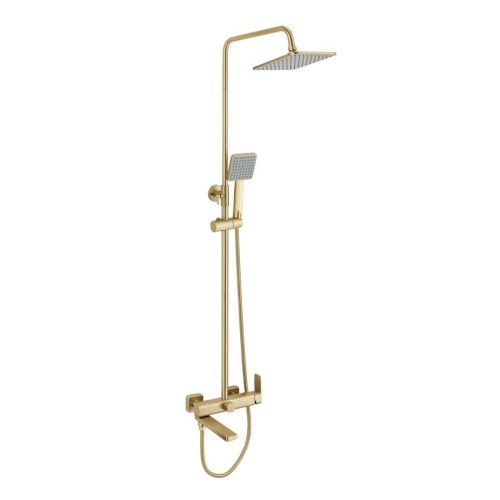 Душевая стойка Fmark FS8745-22C настенная цвет матовое золото - фото 2