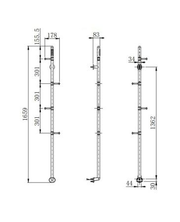 Полотенцесушитель электрический Wonzon & Woghand Kassel WW-AL616-BN 10х165 никель