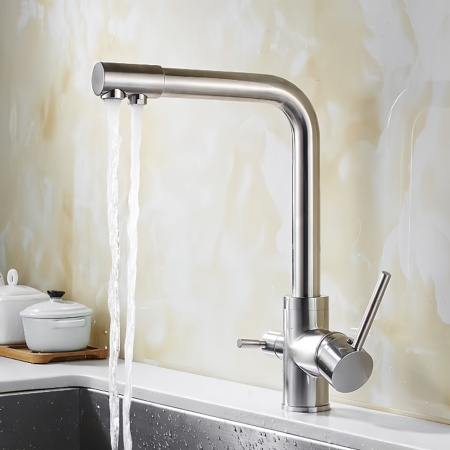 Смеситель для кухни BOCH MANN LAURA BN BM10423 на раковину/на столешницу никель матовый