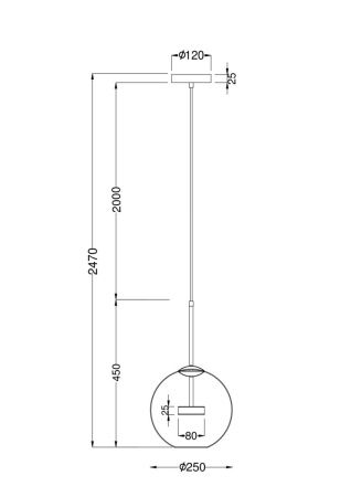 Светильник подвесной Maytoni Cometa (Комета) MOD055PL-L12G3K