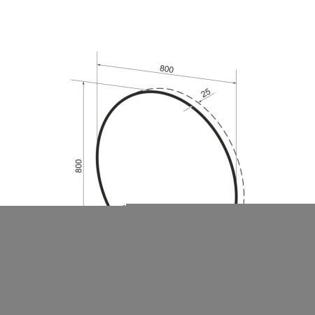 Зеркало с подсветкой Wellsee 7 Rays' Spectrum 172200150 80х80 подвесное
