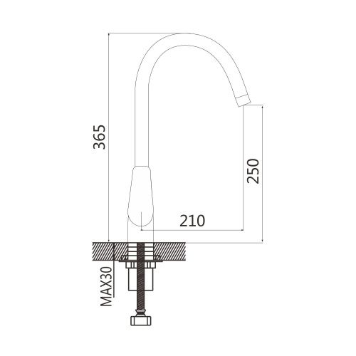 Смеситель для кухни Shevanik S5053T на мойку оружейная сталь - фото 3