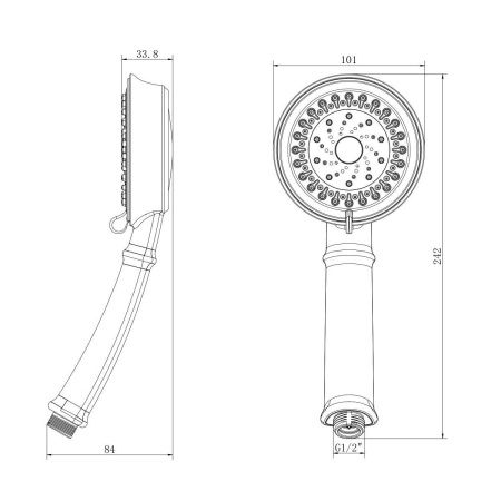 Душевая лейка LeMark LM8118C цвет хром