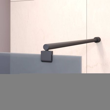 Душевая шторка на ванну RGW Screens 351105107-34 70х150 стекло тонированное профиль черный ориентация универсальная