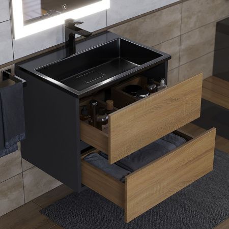 Тумба под раковину Uperwood Barsa 2930205257 60х50 подвесная цвет коричневый