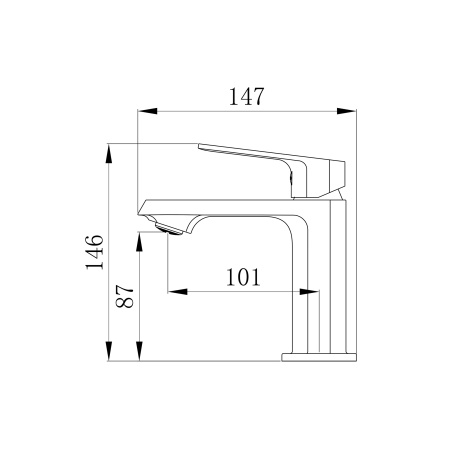 Смеситель Tokito AMA TOK-AMA-1011 на раковину хром