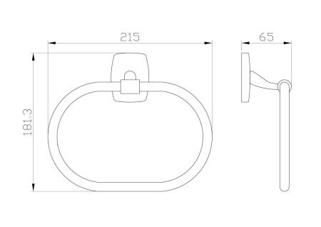Полотенцедержатель (кольцо) Wonzon & Woghand Porto WW-1003