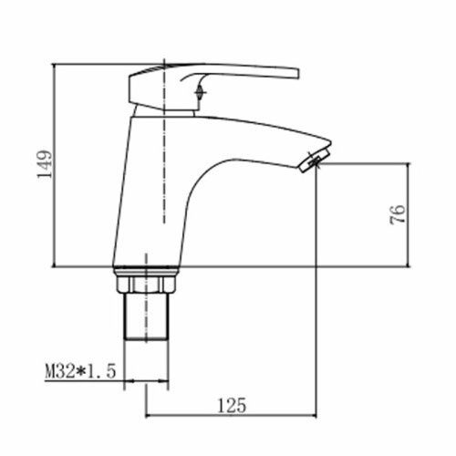 Смеситель Fashun A1066 на раковину хром - фото 3
