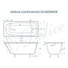 Ванна чугунная Delice Continental DLR230619 140х70 пристенная прямоугольная без ножек