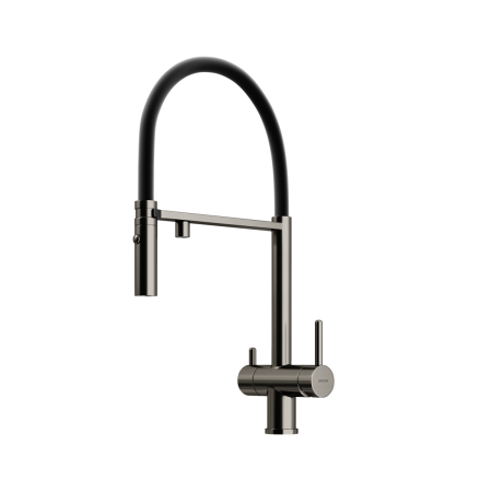 Смеситель для кухни Sancos Imola SC4010GG на мойку вороненая сталь/черный