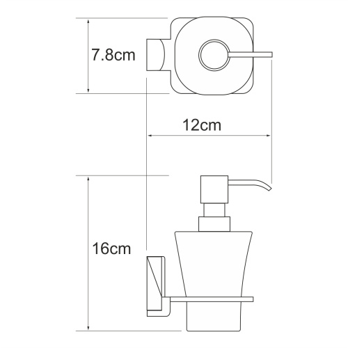 Дозатор для жидкого мыла WasserKRAFT 5099W - фото 4