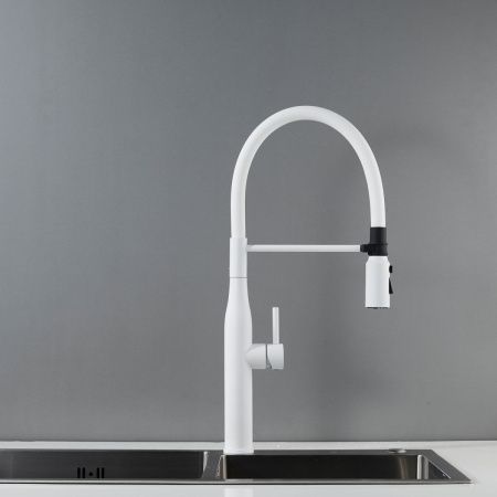 Смеситель для кухни Shevanik S123C-1 на мойку белый