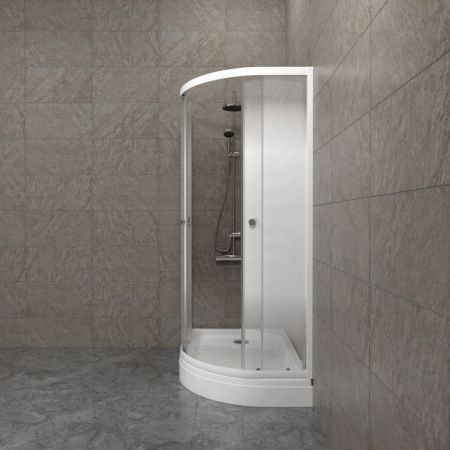 Душевой уголок Тритон Коралл Щ0000068949 120х80 стекло с рисунком профиль белый с поддоном