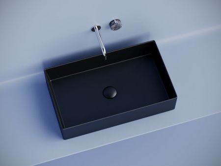 Раковина из сантехнического фарфора Ceramica Nova ELEMENT CN6070MB 60х40 накладная цвет черный без отверстий под смеситель