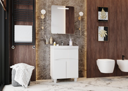 Зеркало-шкаф Onika Неаполь 206064 60х14х71 подвесной цвет белый