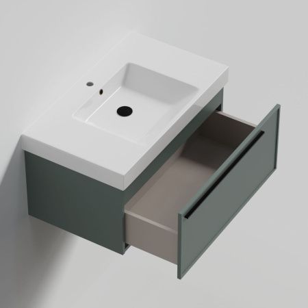 Тумба с раковиной La Fenice ELBA NFNC-01-ELB-G-80-3-80 80х50 подвесная цвет серый