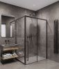 Душевой уголок Timo T59L+T65 150х100 стекло прозрачное профиль черный без поддона