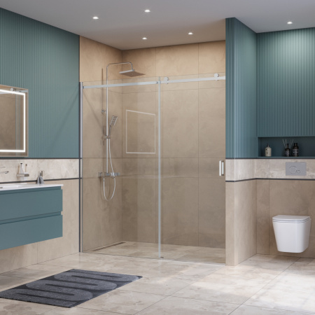 Душевая дверь BelBagno SOFT CLOSE-2 SOFT_CLOSE-2-BF-1-180-C-Cr 180х200 стекло прозрачное профиль хром