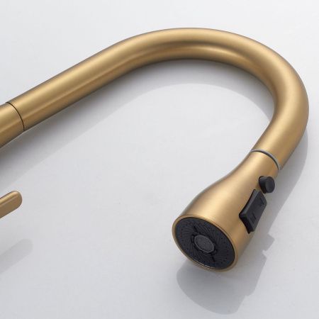 Смеситель для кухни Shevanik S363G на мойку золото