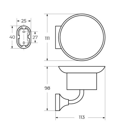 Держатель мыльницы Art&Max OVALE AM-E-4099A