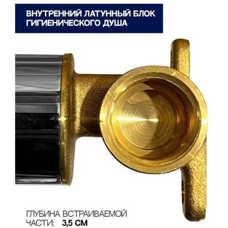 Гигиенический душ со смесителем Filarete Fing FL101MG золото