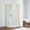 Душевой уголок Vegas-Glass AFA-Pen TUR+NOVO AFA-Pen TUR NOVO h1890 120 09 crystalvision L 120х120 стекло прозрачное профиль золото без поддона