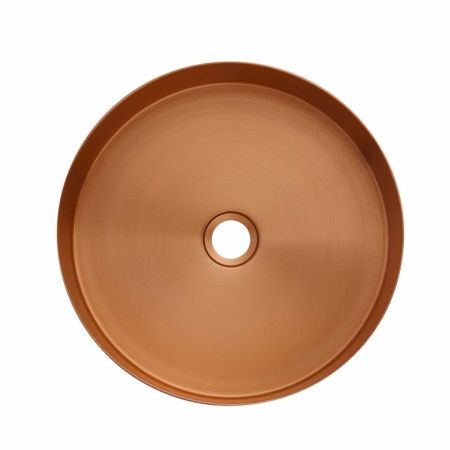 Раковина из нержавеющей стали AltroBagno Costoso AltroBagnoCostoso001007RaSp 40х40 накладная цвет медь