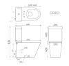 Унитаз напольный с бачком Creo Сeramique CREO COMBO CR1002R белый безободковый с сиденьем с микролифт каскадный смыв