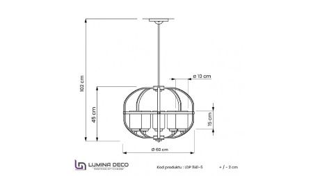 Люстра подвесная Lumina Deco Monterey (Монтереы) LDP 1141-5 BK+MD