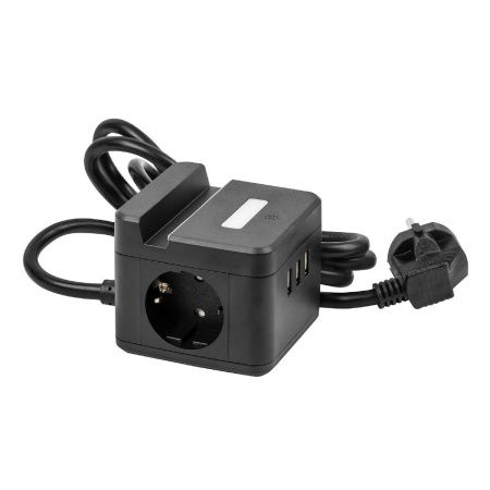 Удлинитель Uniel S-GCD2-1,5SBUH BLACK