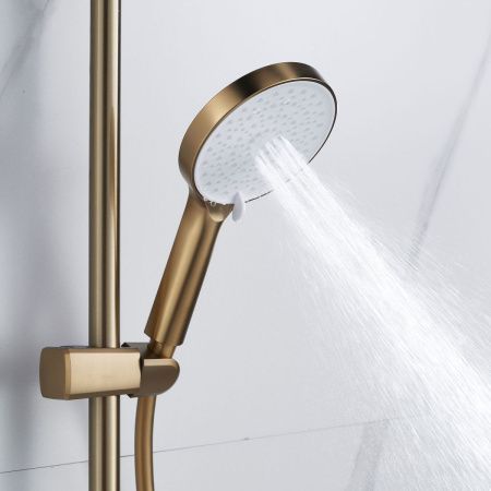 Душевая стойка Shevanik S4726G настенная цвет золото